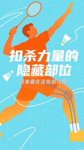 羽毛球扣杀力量的秘密原来藏在这些部位里