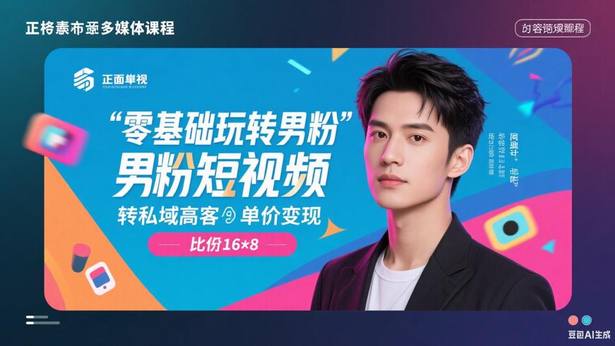 零基础玩转男粉短视频转私域高客单价变现