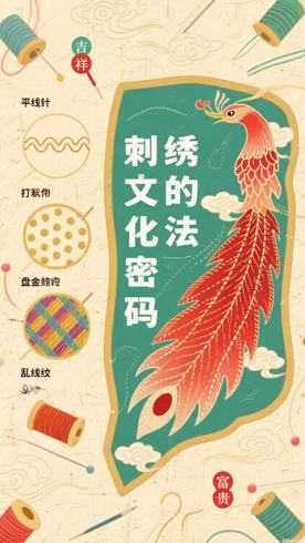 民间刺绣针法的巧妙变化与文化寓意解析