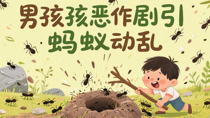 小男孩的恶作剧：一窝蚂蚁动乱背后的思考