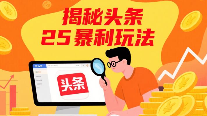 2025年揭秘今日头条最新高收益暴利玩法