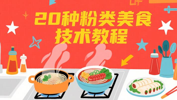 20种米粉、肠粉、酸辣粉美食技术教程大放送