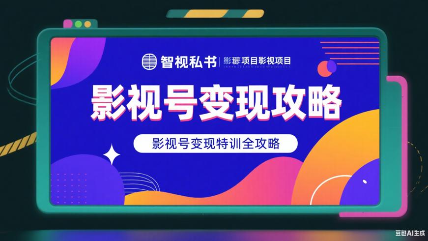 智栋私塾影视项目：影视号变现特训全攻略