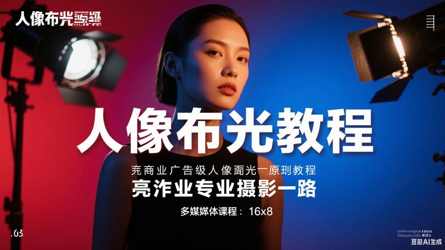 商业广告级人像布光原理教程：点亮专业摄影之路