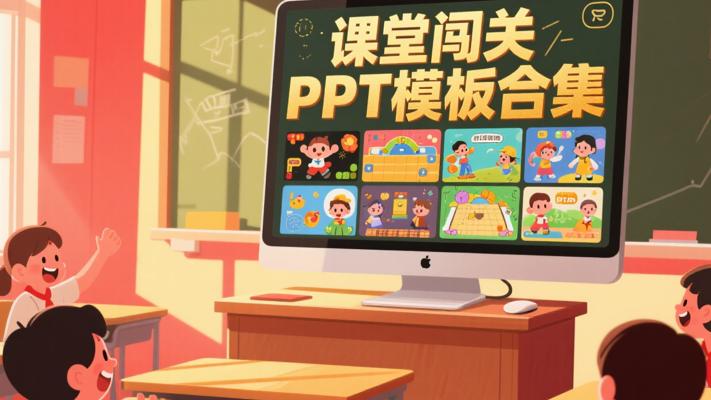 课堂趣味闯关PPT模板大合集：点燃课堂激情