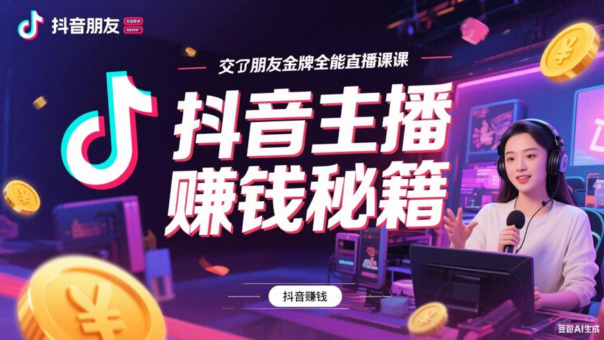 交个朋友金牌全能主播课：抖音赚钱秘籍