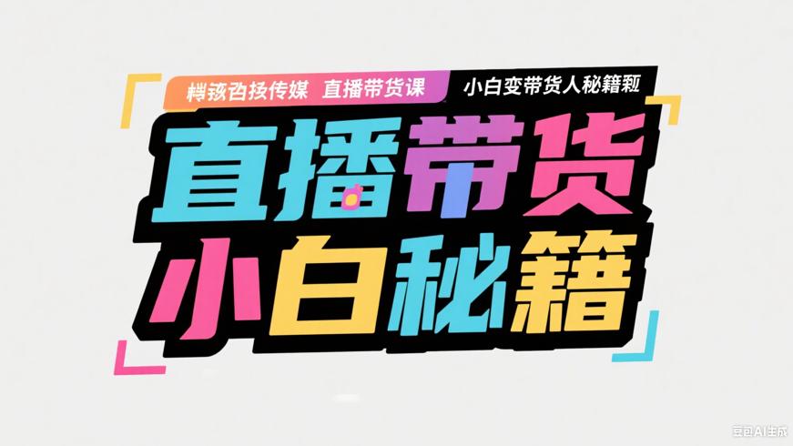 硬核传媒直播带货课：小白变带货达人秘籍