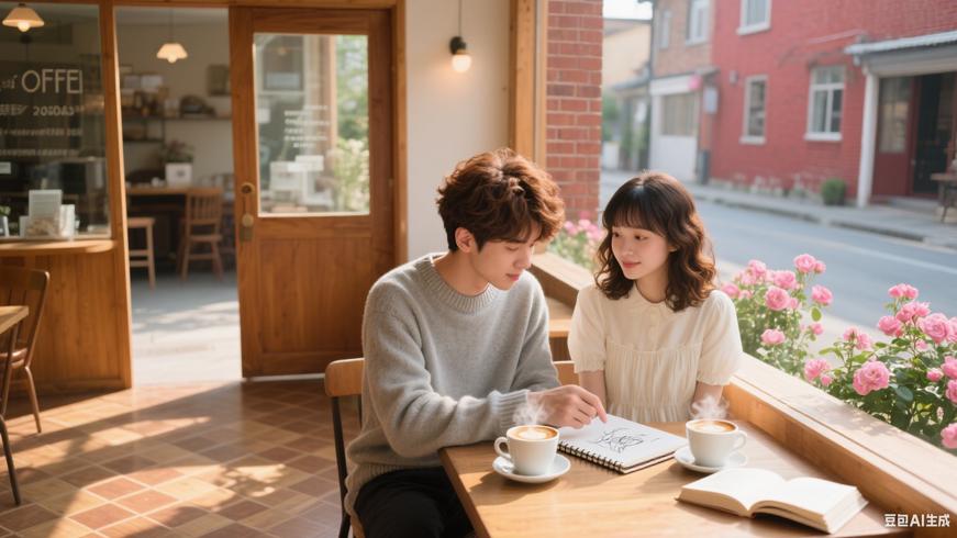 暖阳小镇咖啡馆里的爱恋与灵感