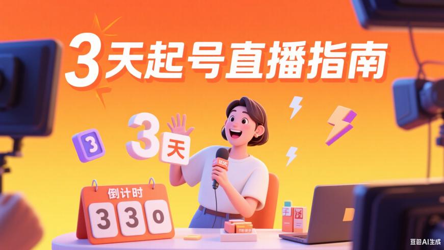 新人小白3天起号密训营：直播带货快速上手指南