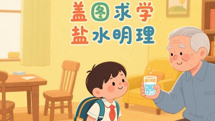 盖图求学归来：父亲用盐水教他明白无所不在的道理