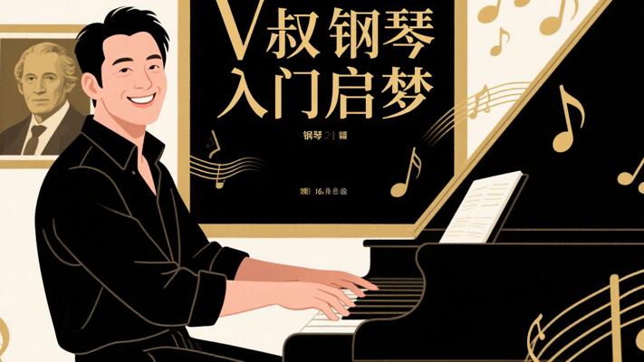 V叔钢琴基础入门课 开启音乐梦想之旅