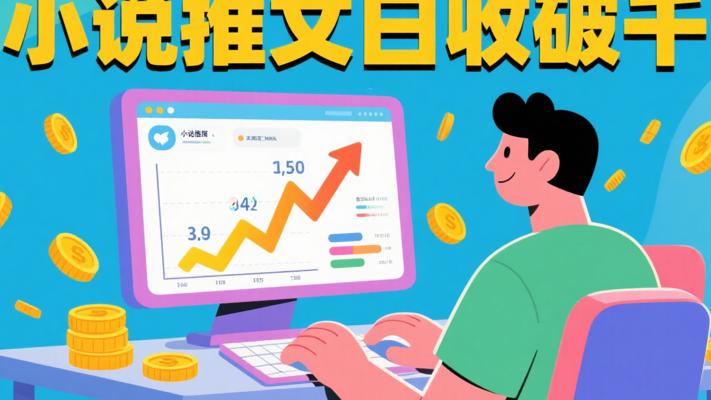 小说推文新玩法：无脑操作实现单号日收破千