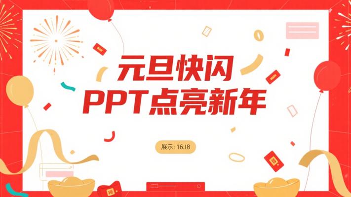 元旦开场快闪PPT：点亮新年的创意视觉盛宴