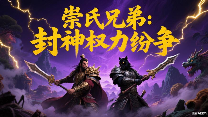 崇侯虎与崇黑虎封神世界的兄弟权力纷争