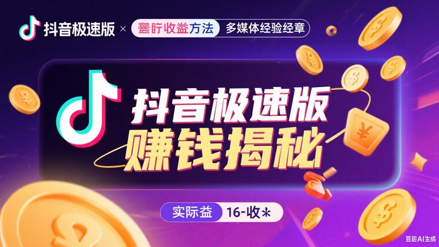 抖音极速版赚钱方法与实际收益揭秘
