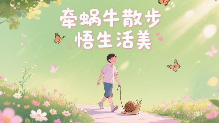 牵蜗牛散步领悟人生：放慢脚步发现生活之美