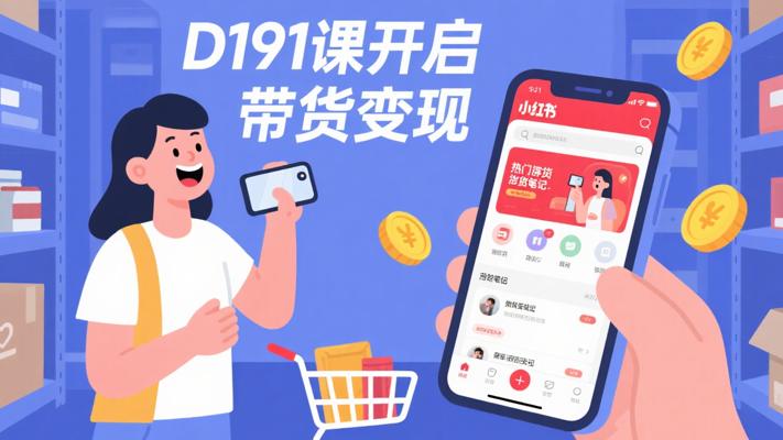 D191小红书电商带货课：开启带货变现大门