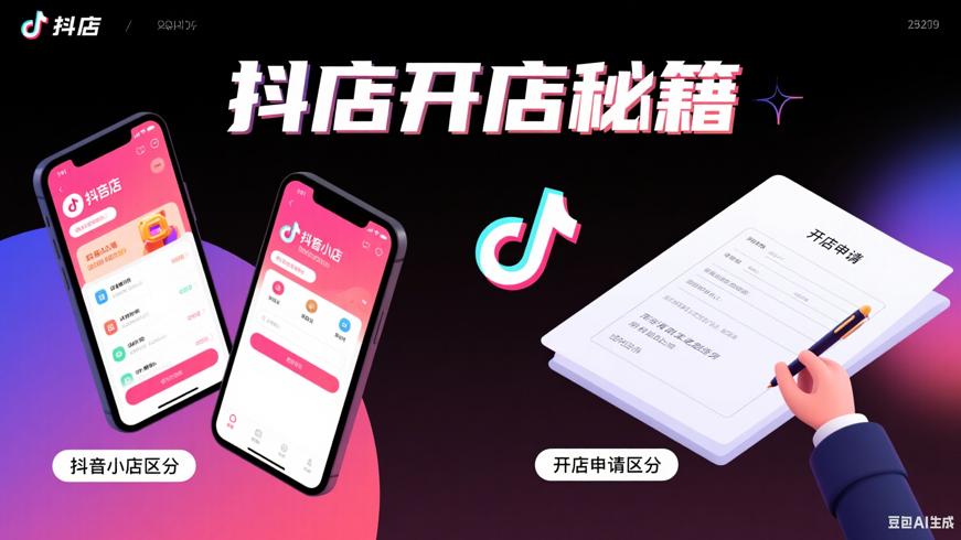 抖店与抖音小店的区别及开店申请实战经历