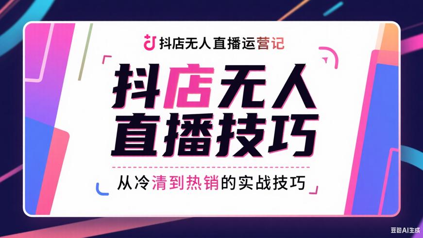 抖店无人直播运营记从冷清到热销的实战技巧