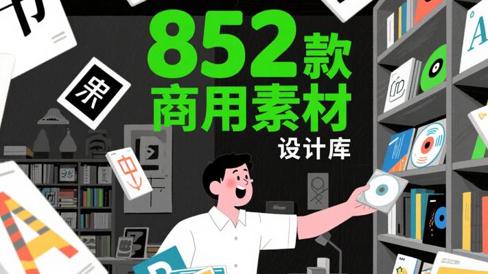852款可商用字体及AI素材：创意设计宝库