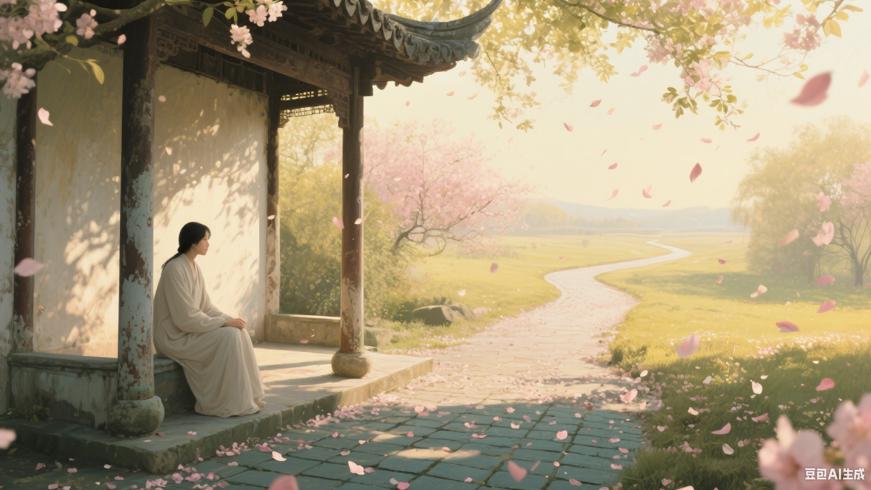 静坐尘世一隅看落红纷飞念天涯路远