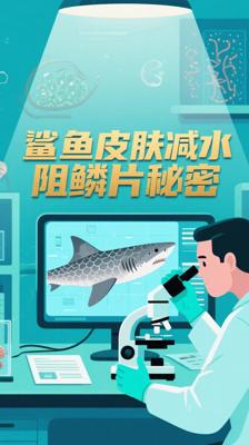 冷知识！鲨鱼皮肤暗藏减少水阻的微小鳞片秘密