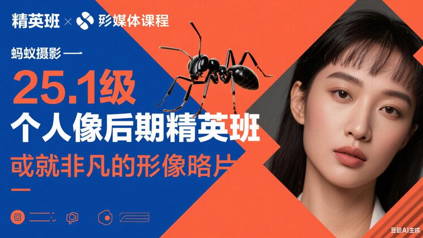 蚂蚁摄影25级人像后期精英班：铸就非凡人像大片