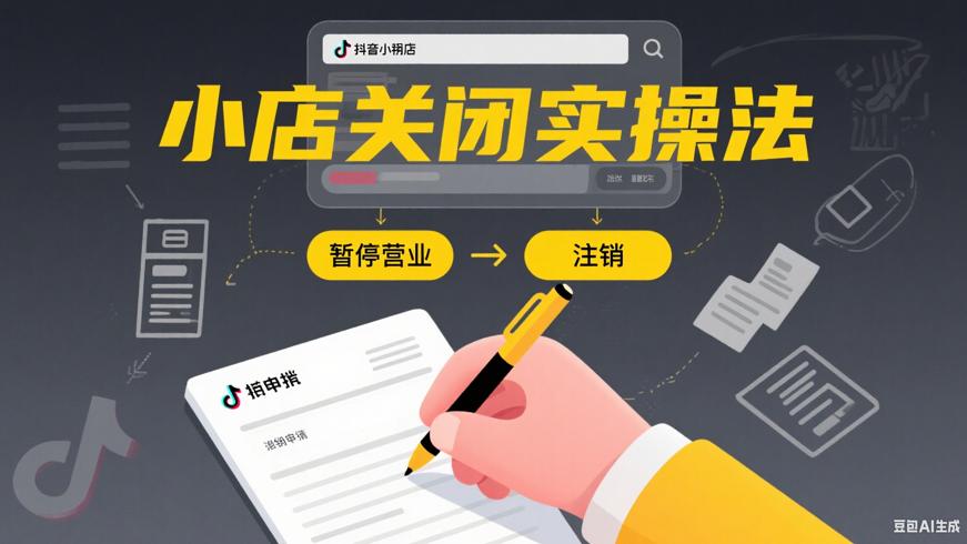 抖音小店关闭全流程从暂停到注销的实操故事
