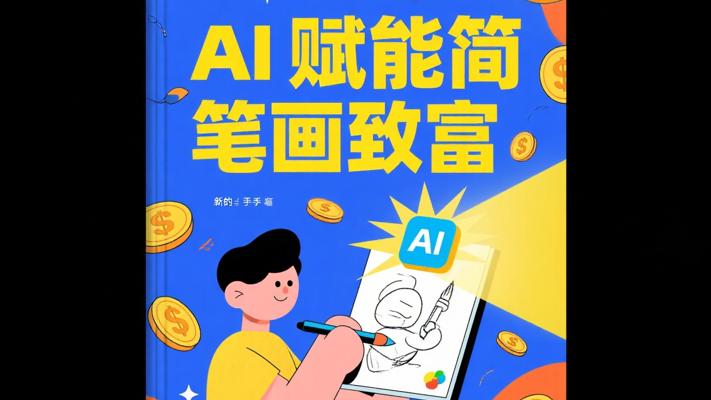 AI赋能简笔画：小白速通爆款，月入过万不是梦