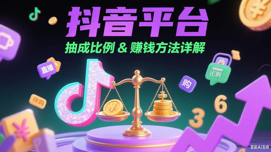 抖音平台抽成比例及赚钱方法详解