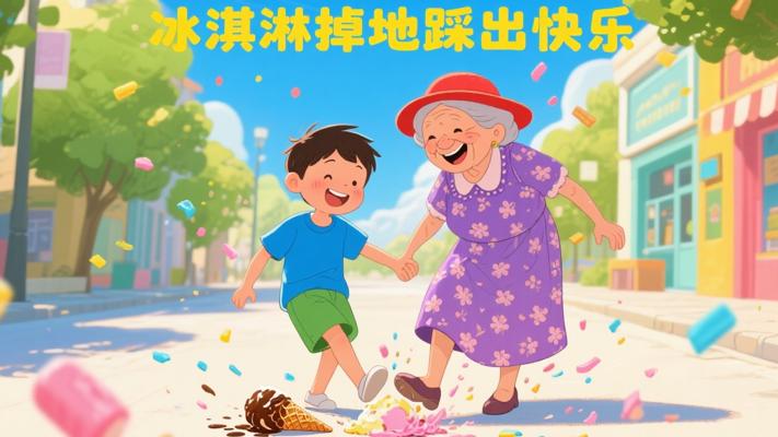 冰淇淋掉地后：老太太教男孩踩出的快乐哲学