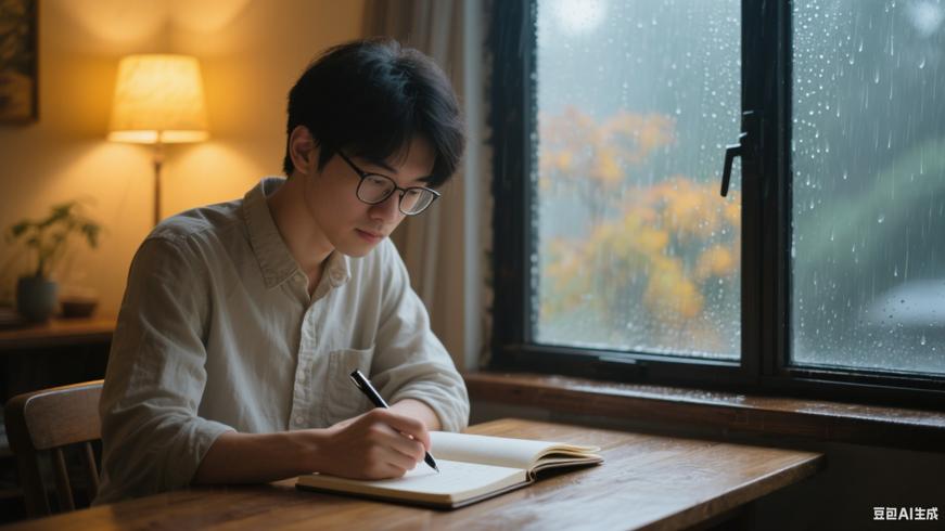 文字的秋雨在心田上漫洒成诗