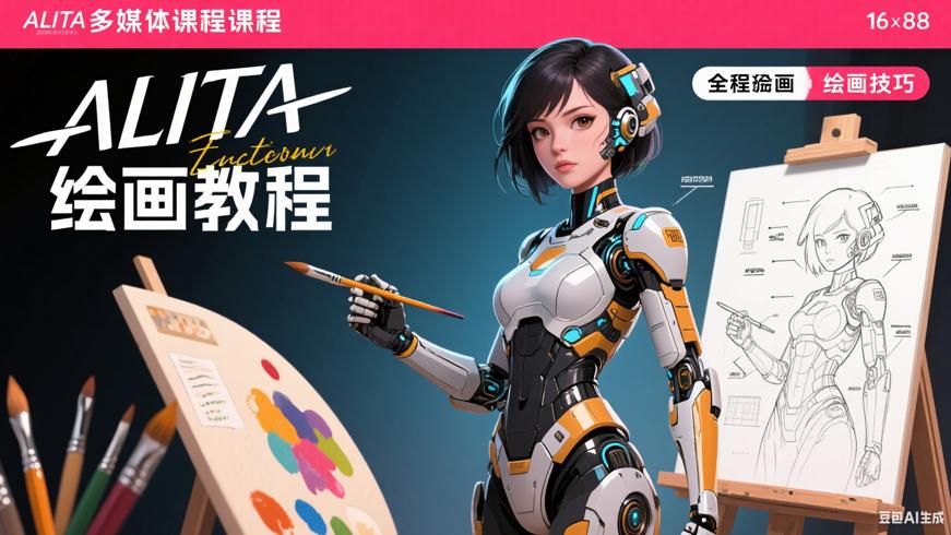 ALITA机甲女性角色教程全流程绘画技巧解析