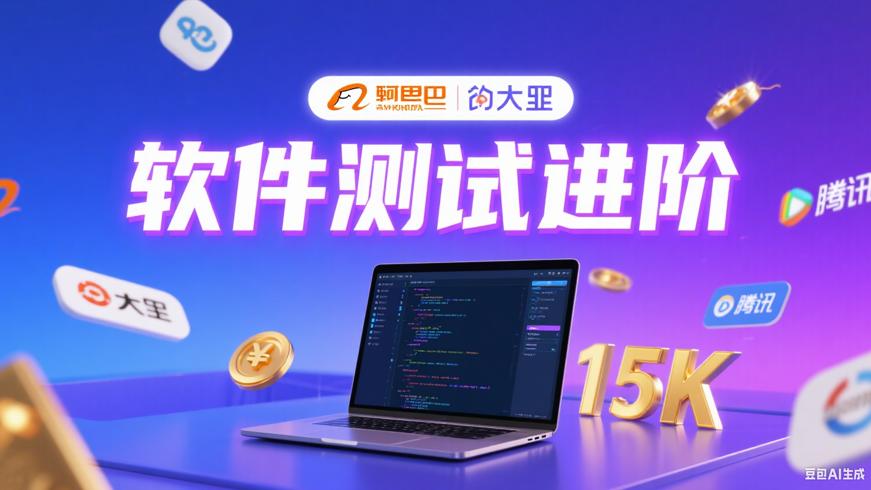 软件测试进阶：大厂名师带你月薪15K入职大厂