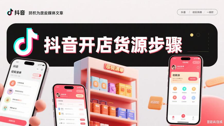 抖音开店找货源与步骤全解析新手必看指南