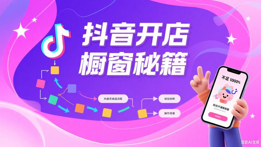 抖音开店卖货流程及不足1000粉丝开橱窗方法