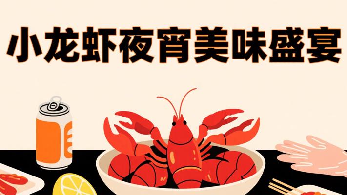 小龙虾夜宵视频素材：鲜活呈现美味盛宴