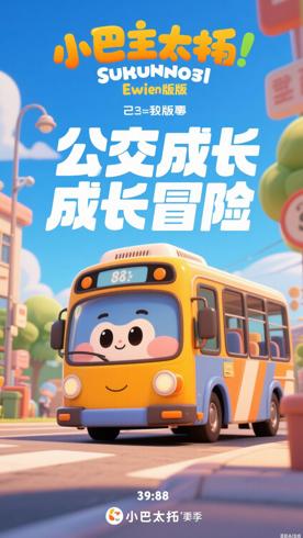 《小公交车太友第一季英文版》：萌趣公交的成长冒险