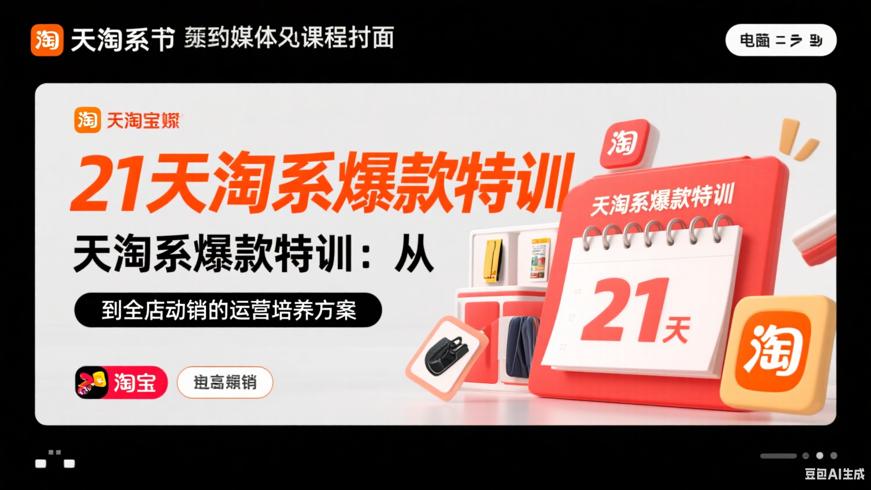 21天淘系爆款特训：从0到全店动销的运营培养方案