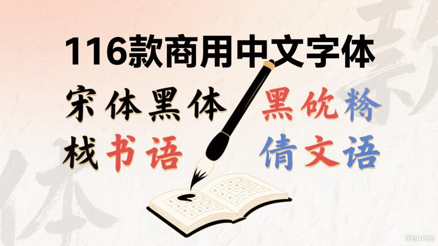 116款精选高颜值可商用中文字体大赏