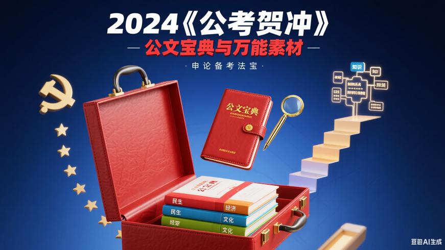 2024《公考贺冲》公文宝典与万能素材：申论备考法宝