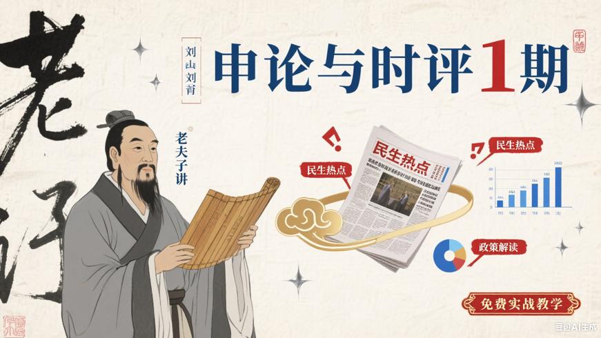 老夫子讲申论与时评1期课程：免费实战教学