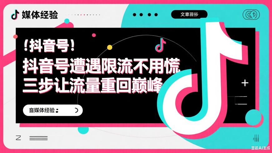抖音号遭遇限流不用慌三步让流量重回巅峰
