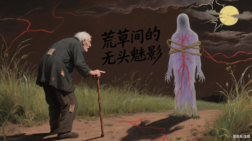 爷爷夜遇影子鬼：荒草间的无头魅影