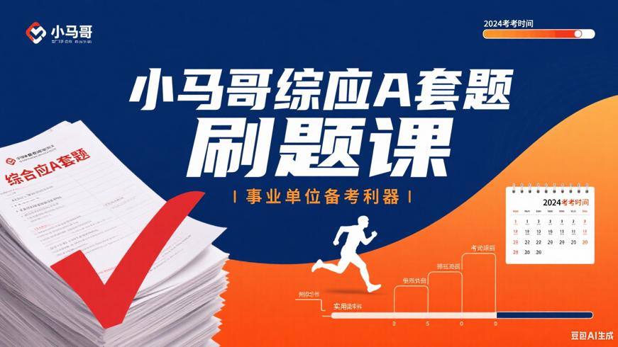 2024小马哥综应A套题刷题课：事业单位备考利器