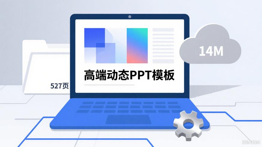 527页高端全动态PPT模板：14M轻量高效之选