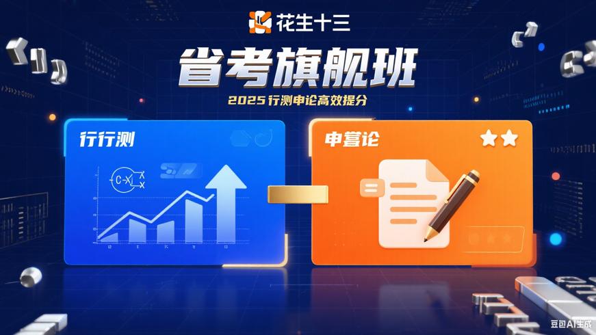 2025花生十三省考旗舰班：行测申论高效提分