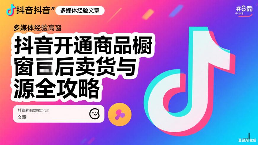 抖音开通商品橱窗后卖货与找货源全攻略