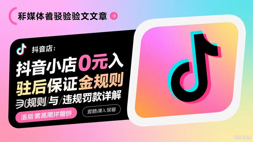抖音小店0元入驻后保证金规则与违规罚款详解