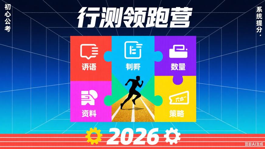 初心公考2026行测领跑营系统班：六合一提分利器